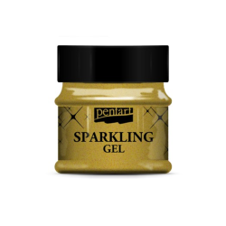 Sparkling gel (ιριδίζουσα πάστα) 50 ml, Pentart, Transparent Gold